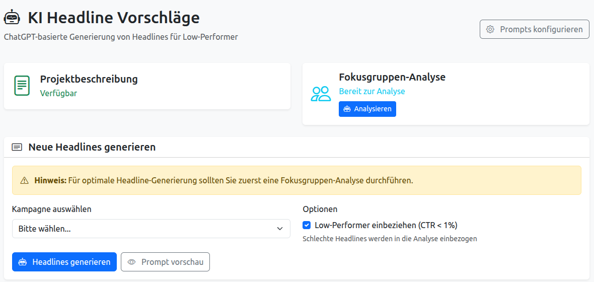 KI Headline Vorschläge